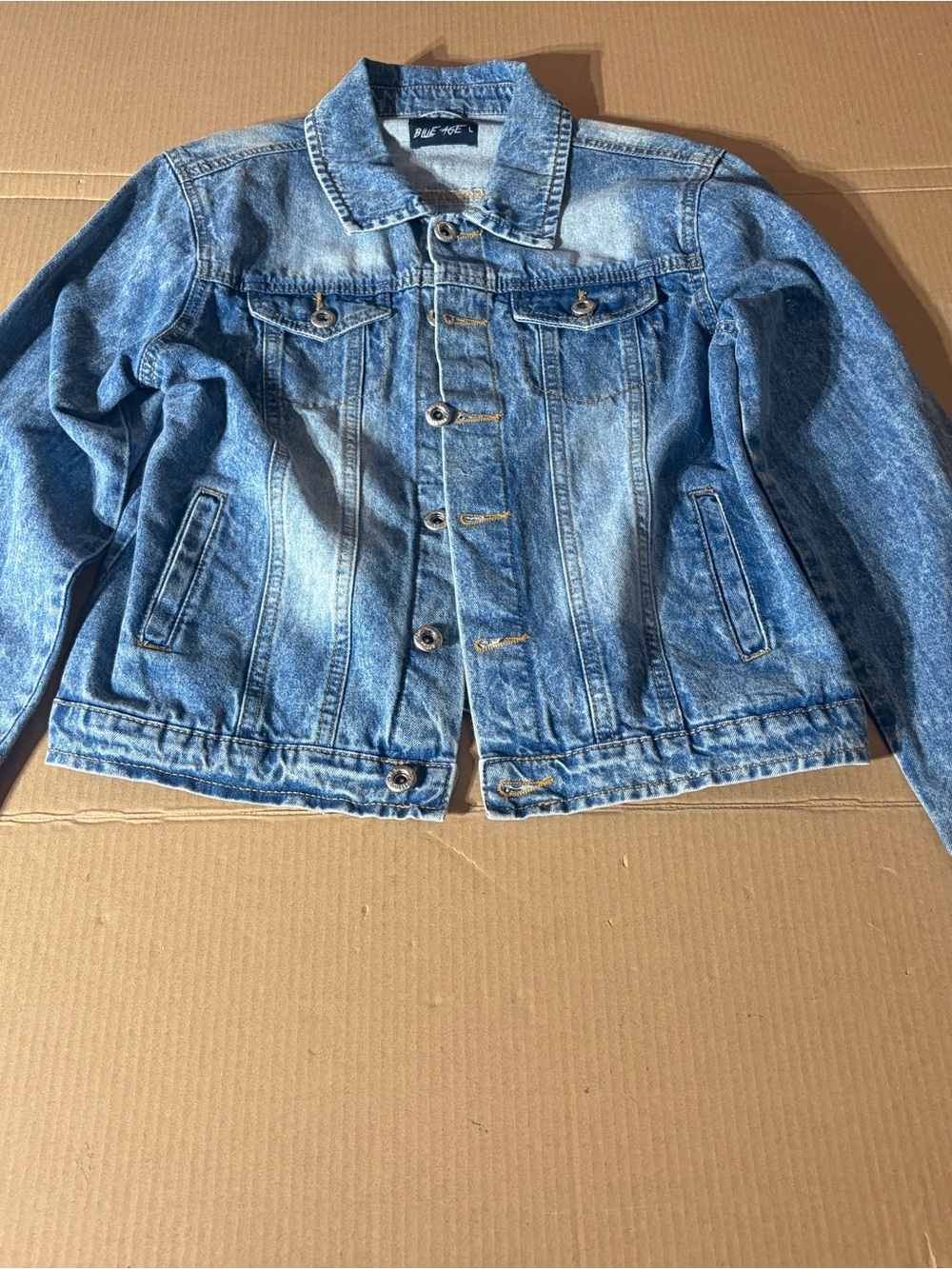 Blue Denim Jean Jacket - Classic Button-Up